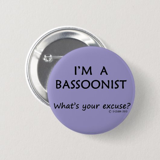 Bassoonist Entschuldigung Button (Vorne & Hinten)