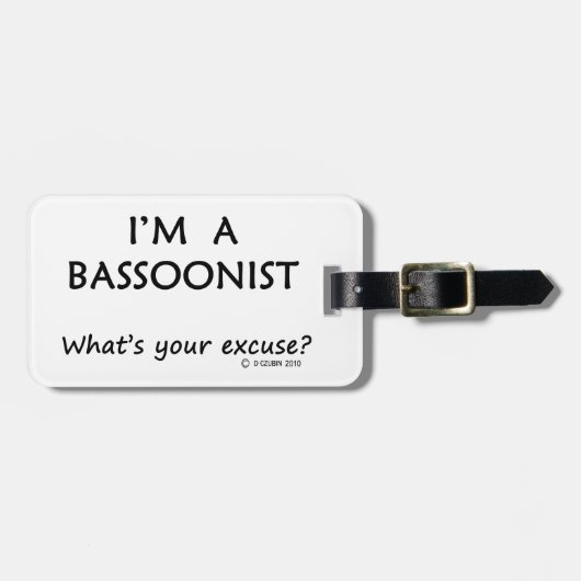 Bassoonist Entschuldigung Gepäckanhänger (Vorderseite horizontal)