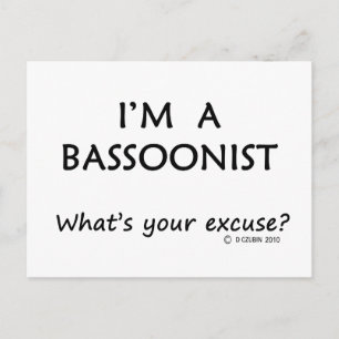 Bassoonist Entschuldigung Postkarte