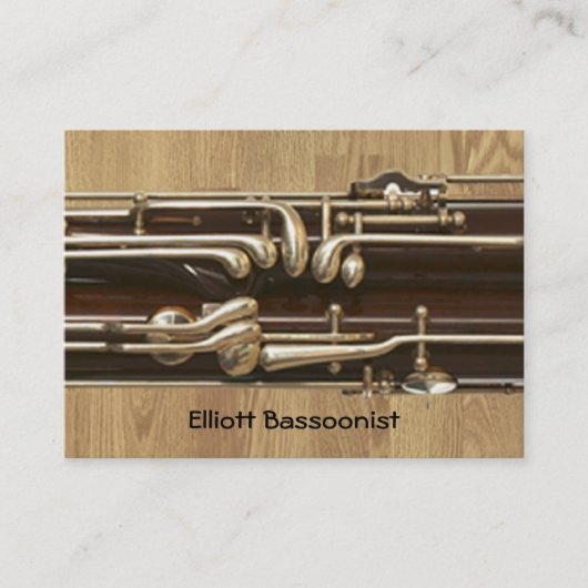 Bassoonist-Kontakt-Informationen Visitenkarte (Vorderseite)