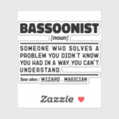 Bassoonist Noun Definition Musikinstrument Cool Aufkleber (Blatt)