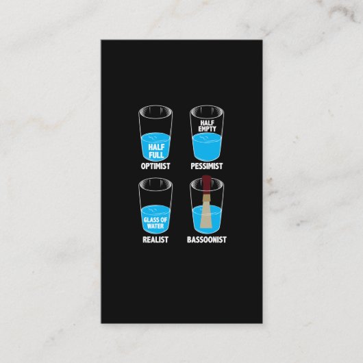 Bassoonist Water Orchestra Musician Bassoon Gift Visitenkarte (Vorderseite)