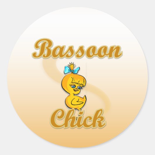 Bassoonküken Runder Aufkleber (Vorderseite)