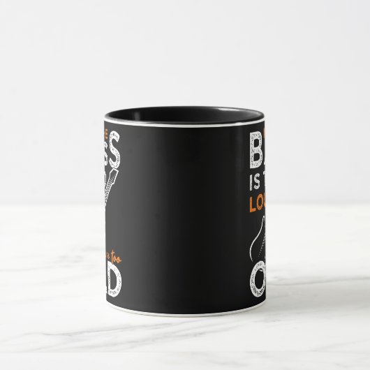 Bassplayer Bass Gitarre lustiges Bassist Sprichwor Tasse (Zentrum)