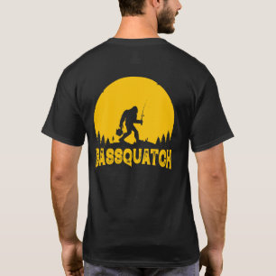 Bassquatch Bigfoot Sasquatch Fischen T-Shirt