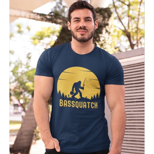 Bassquatch Funny Big foot T-Shirt