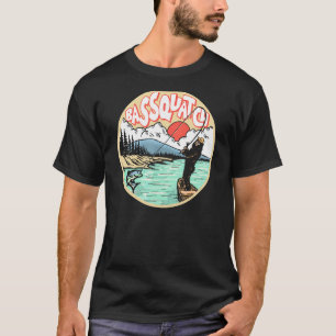 Bassquatch! Lustiger Bass-Angler Bigfoot auf dem S T-Shirt