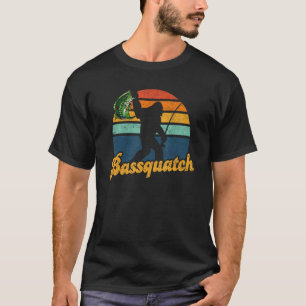 Bassquatch Lustiger Bigfoot Angelsport Outdoor Ret T-Shirt