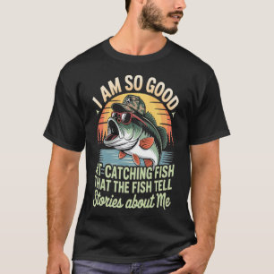 Bassquatch! Vintage-Angeln Bigfoot-Angler T-Shirt