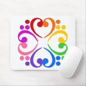Bassschlüssel-Blume Mousepad (Mit Mouse)