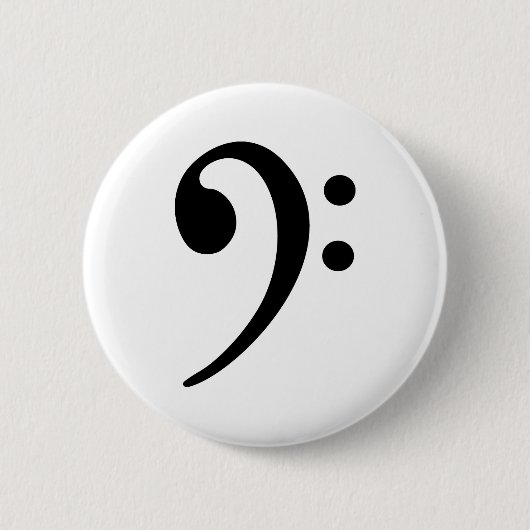 Bassschlüssel Button (Vorderseite)