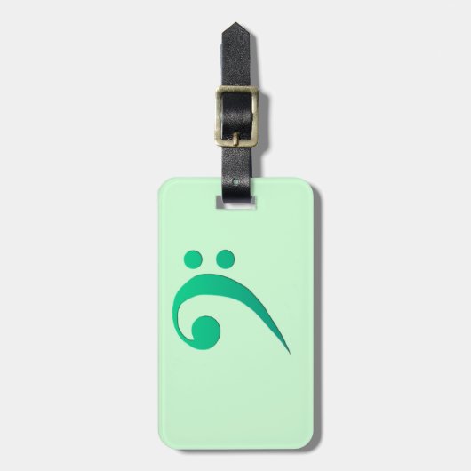 Bassschlüssel Gepäckanhänger (Vorderseite vertikal)