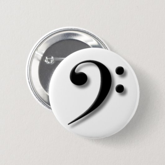 Bassschlüssel-Knopf Button (Vorne & Hinten)