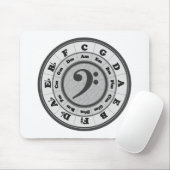 Bassschlüssel-Kreis von Fünfteln Mousepad (Mit Mouse)