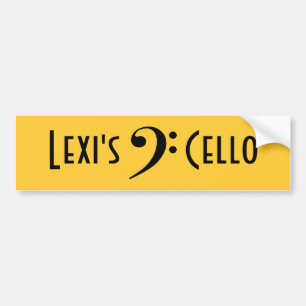 Bassschlüssel, Lexis      Cello Autoaufkleber