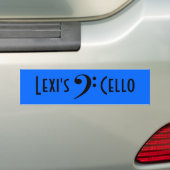 Bassschlüssel, Lexis Cello Autoaufkleber (Auf Auto)