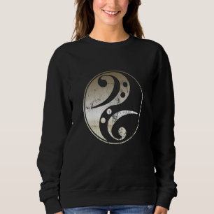 Bassschlüssel Musik Bassgitarre Spieler Bassist Mu Sweatshirt