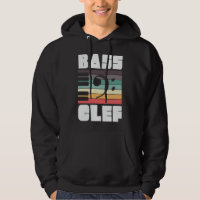 Bassschlüssel-Musik Retro Vintage-Bassist Musiker