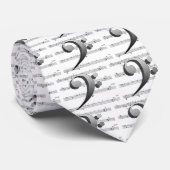 Bassschlüssel-Musik-Shirts und Kleidung Krawatte (Gerollt)