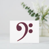 Bassschlüssel Postkarte (Stehend Vorderseite)