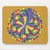Bassschlüsselpinwheel-Regenbogen Mousepad (Vorne)