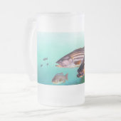 Bassschwimmen Mattglas Bierglas (Vorderseite Links)