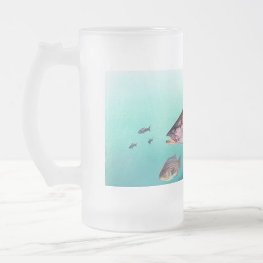 Bassschwimmen Mattglas Bierglas (Links)