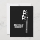 Bassspieler, der für den Groove verantwortlich ist Dankeskarte (Vorderseite)
