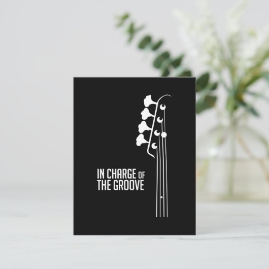 Bassspieler, der für den Groove verantwortlich ist Dankeskarte (Stehend Vorderseite)