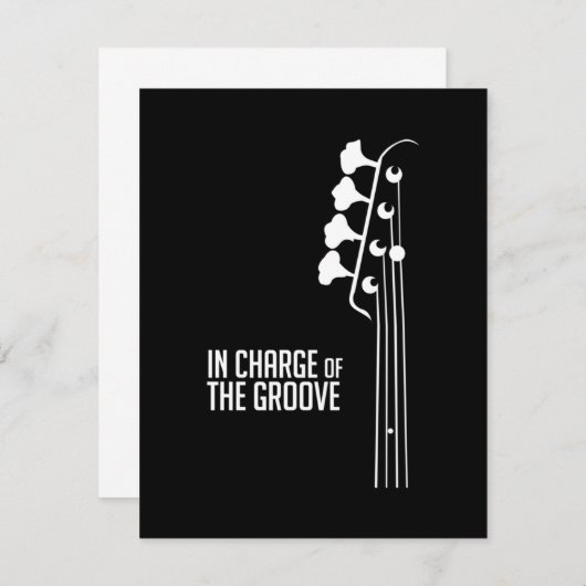 Bassspieler, der für den Groove verantwortlich ist Dankeskarte (Vorne/Hinten)