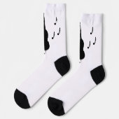 Bassspieler Musiker  Socken (Linkes Detail)