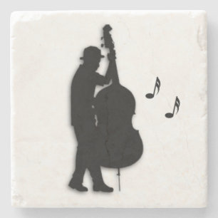 Bassspieler Musiker  Steinuntersetzer
