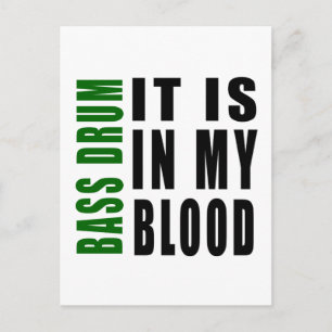 Basstrommel ist in meinem Blut Postkarte