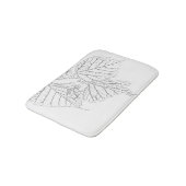 Basswood-Blätter Badematte (Schrägansicht)