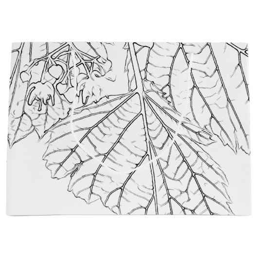 Basswood-Blätter Große Geschenktüte (Vorderseite)
