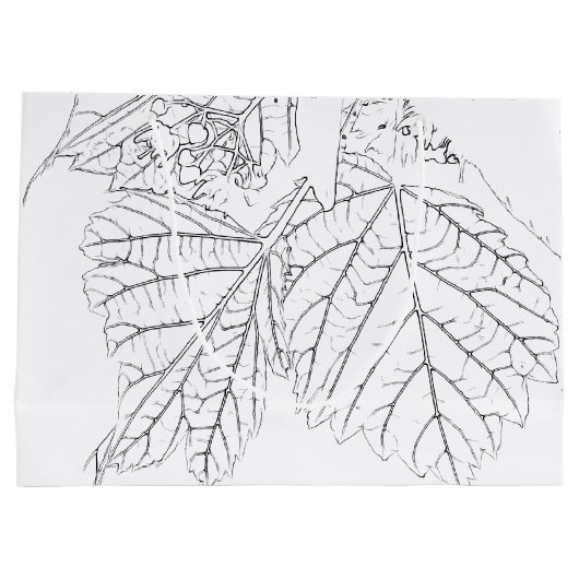 Basswood-Blätter Große Geschenktüte (Rückseite)