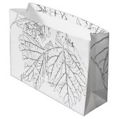 Basswood-Blätter Große Geschenktüte (Rückseite Schrägansicht)