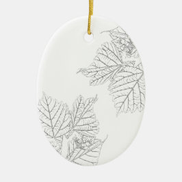 Basswood-Blätter Keramik Ornament