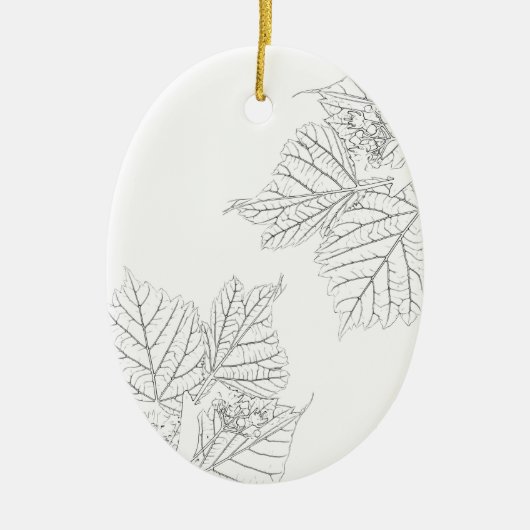 Basswood-Blätter Keramik Ornament (Vorne)