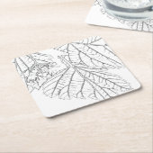 Basswood-Blätter Rechteckiger Pappuntersetzer (angewinkelt)