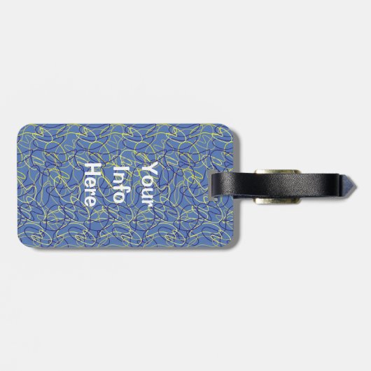 Bast Amidst Hydrangea Blume Gepäckanhänger (Rückseite horizontal)