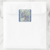 Bast Amidst Hydrangea Blume Quadratischer Aufkleber (Tasche)