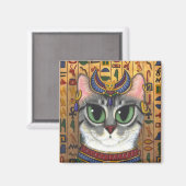 Bast Goddess, Ägyptisch Bastet Cat Art Magnet (Vorderseite/Rückseite)