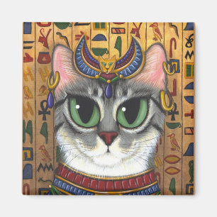 Bast Goddess, Ägyptisch Bastet Cat Art Magnet