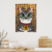 Bast Goddess, ägyptisches Bastet Cat Poster (Küche)