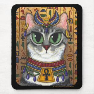 Bast-Göttin, Ägypter Bastet Katze Mousepad