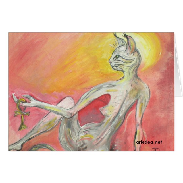 Bast - Grußkarte (Vorderseite (Horizontal))