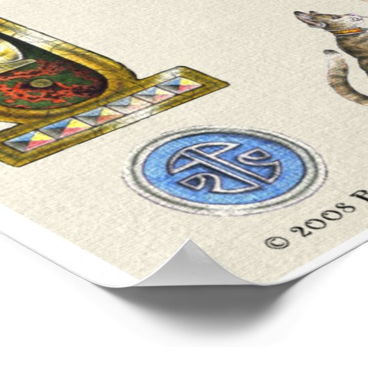 Bast Print Poster (Ecke)