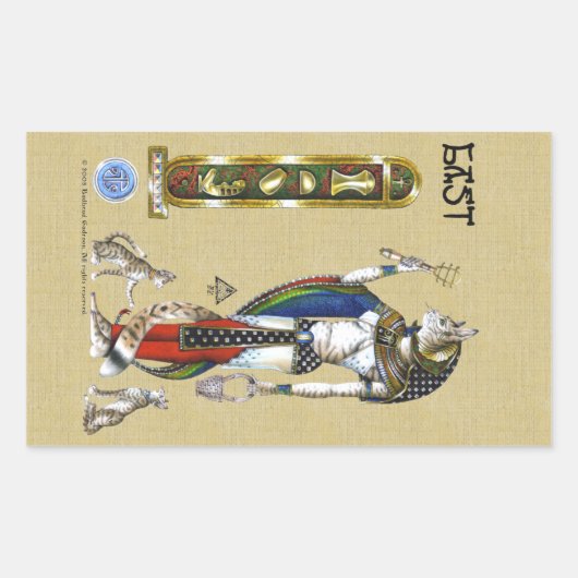 Bast-Rectangle-Aufkleber Rechteckiger Aufkleber (Vorderseite)