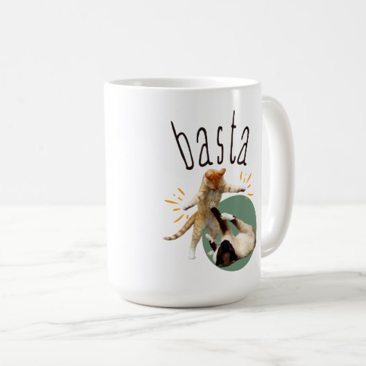 Basta (mit Katzen) Kaffeetasse (VorderseiteRechts)